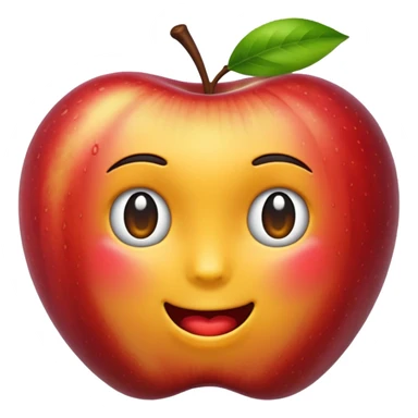 Emoji de manzanita de aiphon color negro  sticker