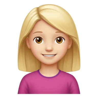 Child 8 year old girl standing  sticker