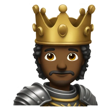 a king honoring a knight sticker