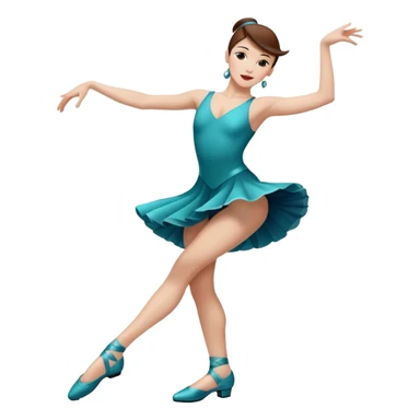 Jazz dancer white with brown hair wearing dance turning shoes not ballet shoes  sticker