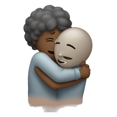 hug with heart sticker