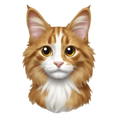 Mainecoon with  white and black little ginger  sticker