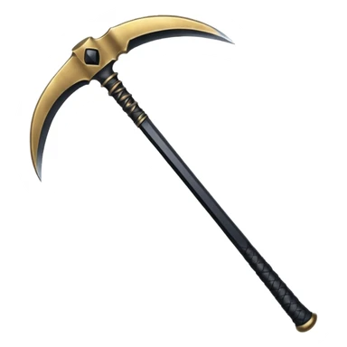 The scythe of the God of Death is long and straight. sticker