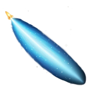  Cinematic Realistic Comet – A breathtaking image of a comet traveling through the cosmos, its icy nucleus releasing a brilliant, sweeping tail of glowing gas and dust. The light of distant stars refracts through the trail, creating a mesmerizing cosmic display. sticker