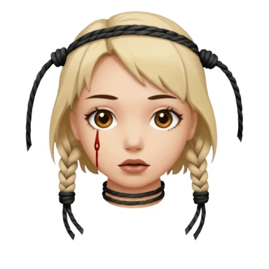 Bdsm girl emoji tied up naked sticker