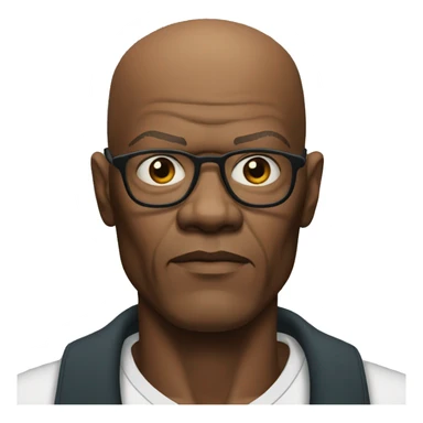 bald samuel l jackson serious sticker