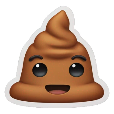 poo with hat sticker