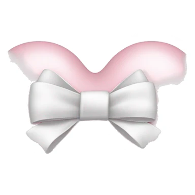 The pastel pink heart wrapped in white bow sticker