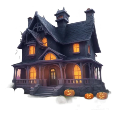 cute halloween mansion sticker