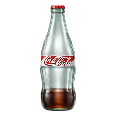 classic clear glass coca cola bottle sticker