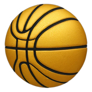 Gold basketball sticker