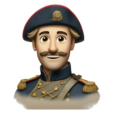 smiling French soldier in the Crimean War sticker