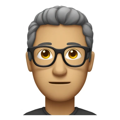 Sleepy man with glasses sticker