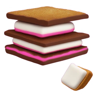 Hot pink smores with glitter sticker