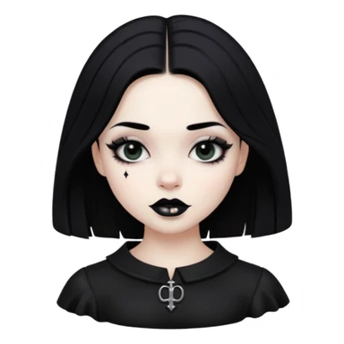 gothic girl sticker