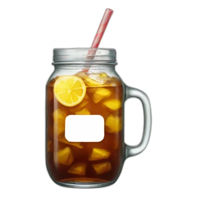 Ice tea in mason jar sticker