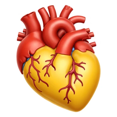heart animal organ, yellow sticker