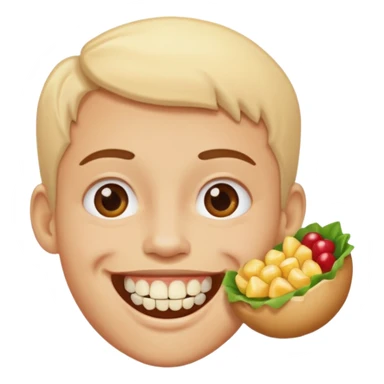 Someone with food stuck in their teeth sticker