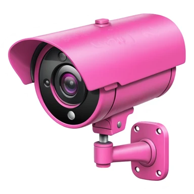 Security Camera pink with graffity sticker