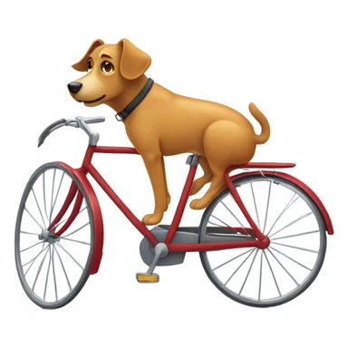 Dog on bike sticker
