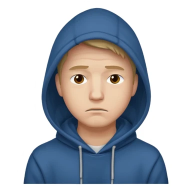 men with hoodie sad sticker