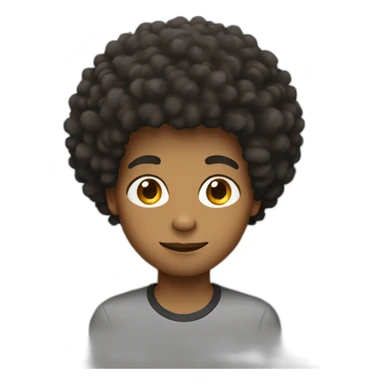 A boy with afro hair sticker