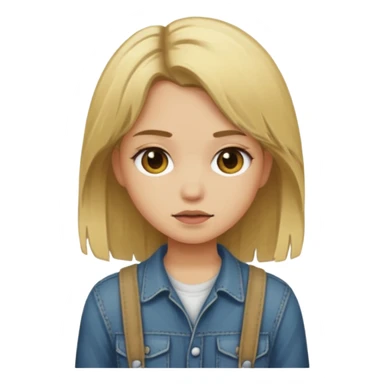 grunge girl with dirty blonde hair sticker