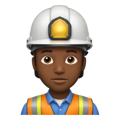 black man wearing safety helmets sticker