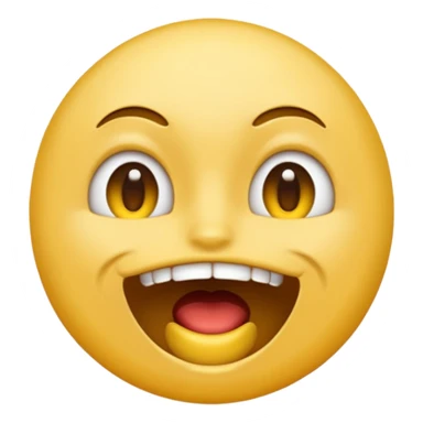 a face with a large opened mouth in emoji of whatsapp style (yellow). Larger is, better is sticker