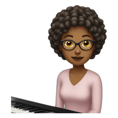 Woman-play-piano sticker