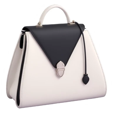 Back white gothic purse without background sticker