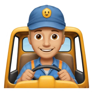 truck driver realystic high quality sticker
