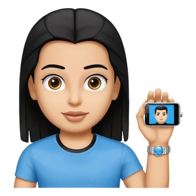 driving license with the photo of ipretty bratz emoji of salman khan wearing a black tee, silver- blue bracelet, black hair sticker