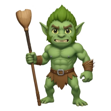 Troll with a club sticker