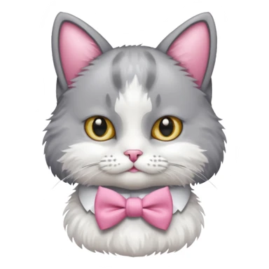 Cat with pink Bow tie sticker