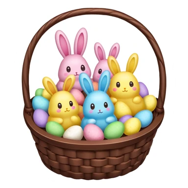  peeps marshmallow easter candy basket kawaii chocolate bunny jelly bean eggs sticker