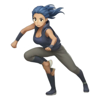 lunge in anime monster sticker