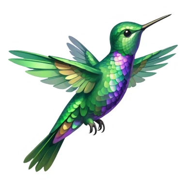 Green pistachio color hummingbird  sticker