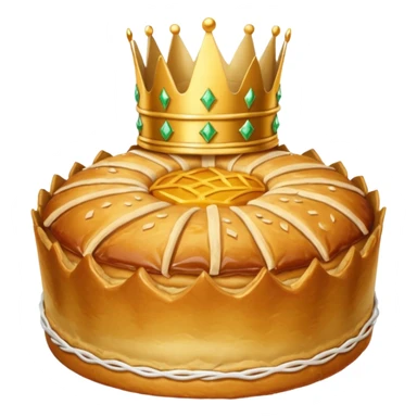 galette des rois avec couronne sur le dessus. Pour un emoji slack sticker