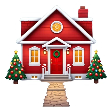 house with christmas lights sticker