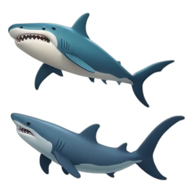 Baleine avec un requin sticker
