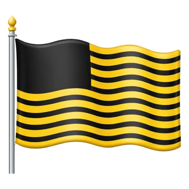 A flag emoji similar to German flag but replace color red with white sticker