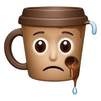 Sad coffee cup  sticker