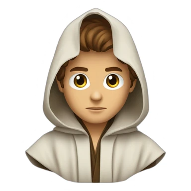 anakin skywalker (sith eyes) (hooded robe) (portrait, front facing) sticker
