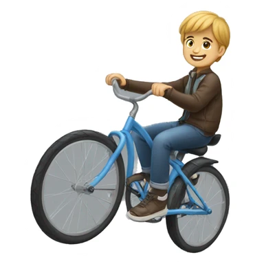A kid named Liam riding a bike sticker