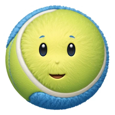 full blue tennis ball sticker