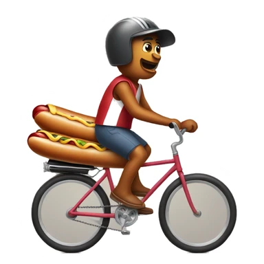 a hotdog riding a bike sticker