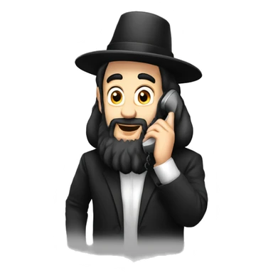 Hasidic Jewish guy on the phone saying Call me after yom tov sticker