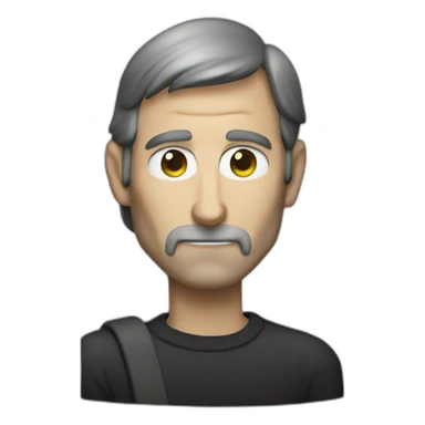 steve jobs mixed with rick from rick and mortu sticker