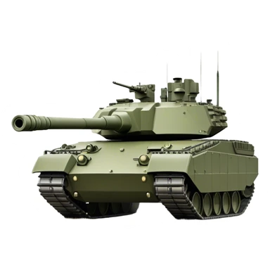 Challenger 2 (2018) – Cinematic-realistic Challenger 2 tank, its massive olive-drab frame pushing through a battlefield covered in thick fog. The powerful rifled gun steadies on a distant target, while its heavy Chobham armor deflects small arms fire, the battlefield illuminated by the glow of flares overhead. sticker